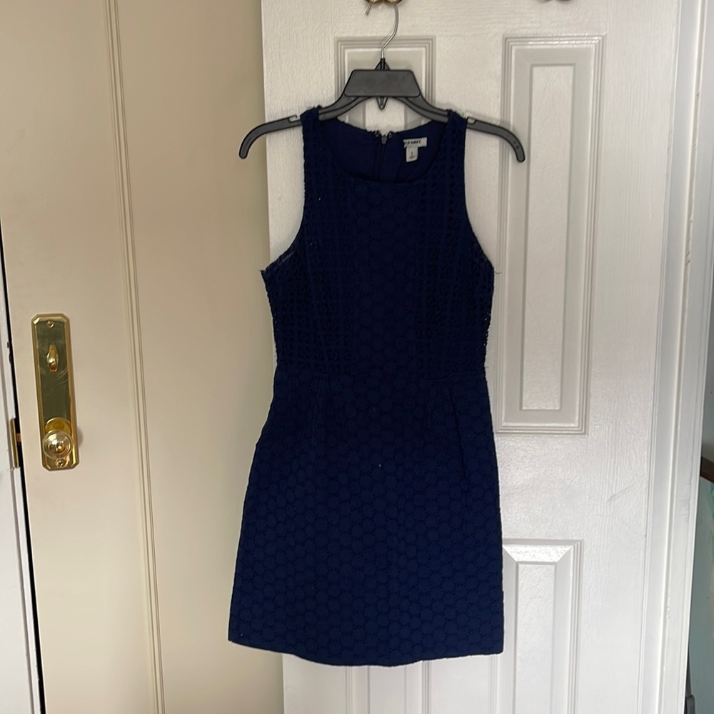 Eyelet Shift Dress